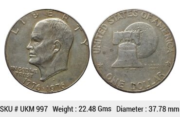 United States 1976 AD 1 Dollar Denver Mint Copper-nickel clad copper UKM 997