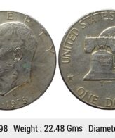 United States 1976 AD 1 Dollar Denver Mint Copper-nickel clad copper UKM 998