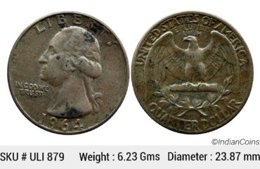 United States of America 1957 AD d. Washington avtar Denvar Mint Silver (.900) Quarter Dollar ULI 879