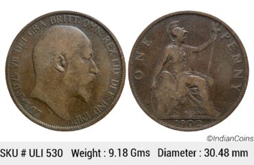 United Kingdom Edward VII 1902 AD Bronze 1 Penny ULI 530