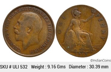 United Kingdom George V 1913 AD Bronze 1 Penny ULI 532