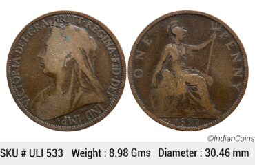 United Kingdom Victoria 1897 AD Bronze 1 Penny ULI 533