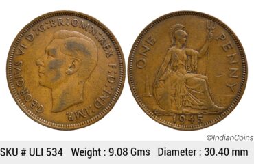 United Kingdom George VI 1945 AD Bronze 1 Penny ULI 534