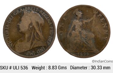 United Kingdom Victoria 1899 AD Bronze 1 Penny ULI 536