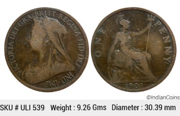 United Kingdom Victoria 1901 AD Bronze 1 Penny ULI 539