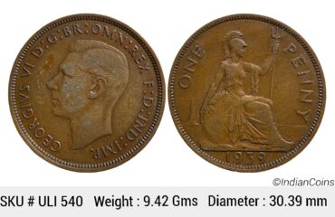 United Kingdom George VI 1939 AD Bronze 1 Penny ULI 540