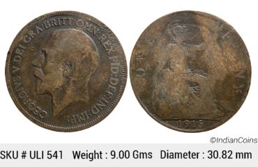 United Kingdom George V 1915 AD Bronze 1 Penny ULI 541