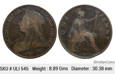 United Kingdom Victoria  1898 AD Bronze 1 Penny ULI 545