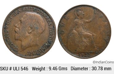 United Kingdom George V 1922 AD Bronze 1 Penny ULI 546