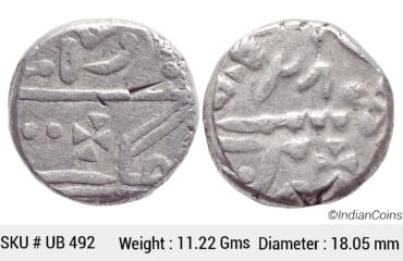IPS Kotah State Chattar Singh INO Queen Victoria Nandgaon Mint Silver Rupee UB 492
