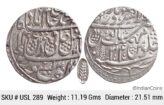 IK Maratha Confideracy INO Shah Alam II Silver Rupee Dar-ul-Sarur Saharanpur Mint AH 1207 RY 34 USL 289