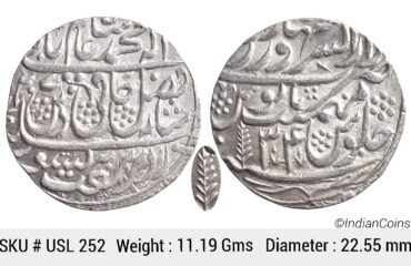 IK Maratha Confideracy INO Shah Alam II Silver Rupee Dar-ul-Sarur Saharanpur Mint AH (1)207 RY 34 USL 252