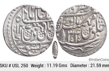 IK Maratha Confideracy INO Shah Alam II Silver Rupee Dar-ul-Sarur Saharanpur Mint AH 1207 RY 34 USL 250
