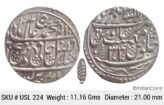 IK Maratha Confideracy INO Shah Alam II Silver Rupee Dar-ul-Sarur Saharanpur Mint AH (1)207 RY 34 USL 224