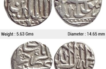 Mughal Akbar Set of 2 coins Silver Mahmudi & 1/2 Mahmudi Mulher Mint SP 393