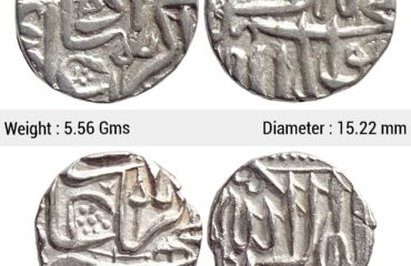 Mughal Akbar Set of 2 coins Silver Mahmudi & 1/2 Mahmudi Mulher Mint SP 379