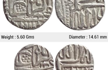Mughal Akbar Set of 2 coins Silver Mahmudi & 1/2 Mahmudi Mulher Mint SP 342