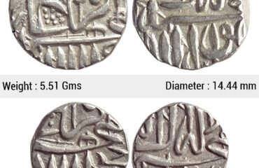 Mughal Akbar Set of 2 coins Silver Mahmudi & 1/2 Mahmudi Mulher Mint SP 351
