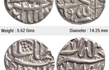 Mughal Akbar Set of 2 coins Silver Mahmudi & 1/2 Mahmudi Mulher Mint SP 329