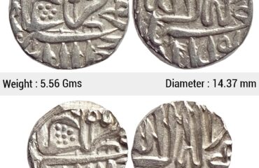 Mughal Akbar Set of 2 coins Silver Mahmudi & 1/2 Mahmudi Mulher Mint SP 327