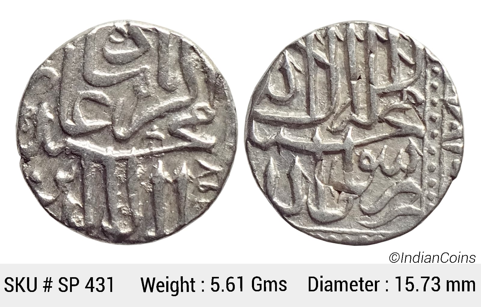 Mughal Akbar Mahmudi Coinage Silver Mahmudi Mulher Mint AH (9)97 SP 431