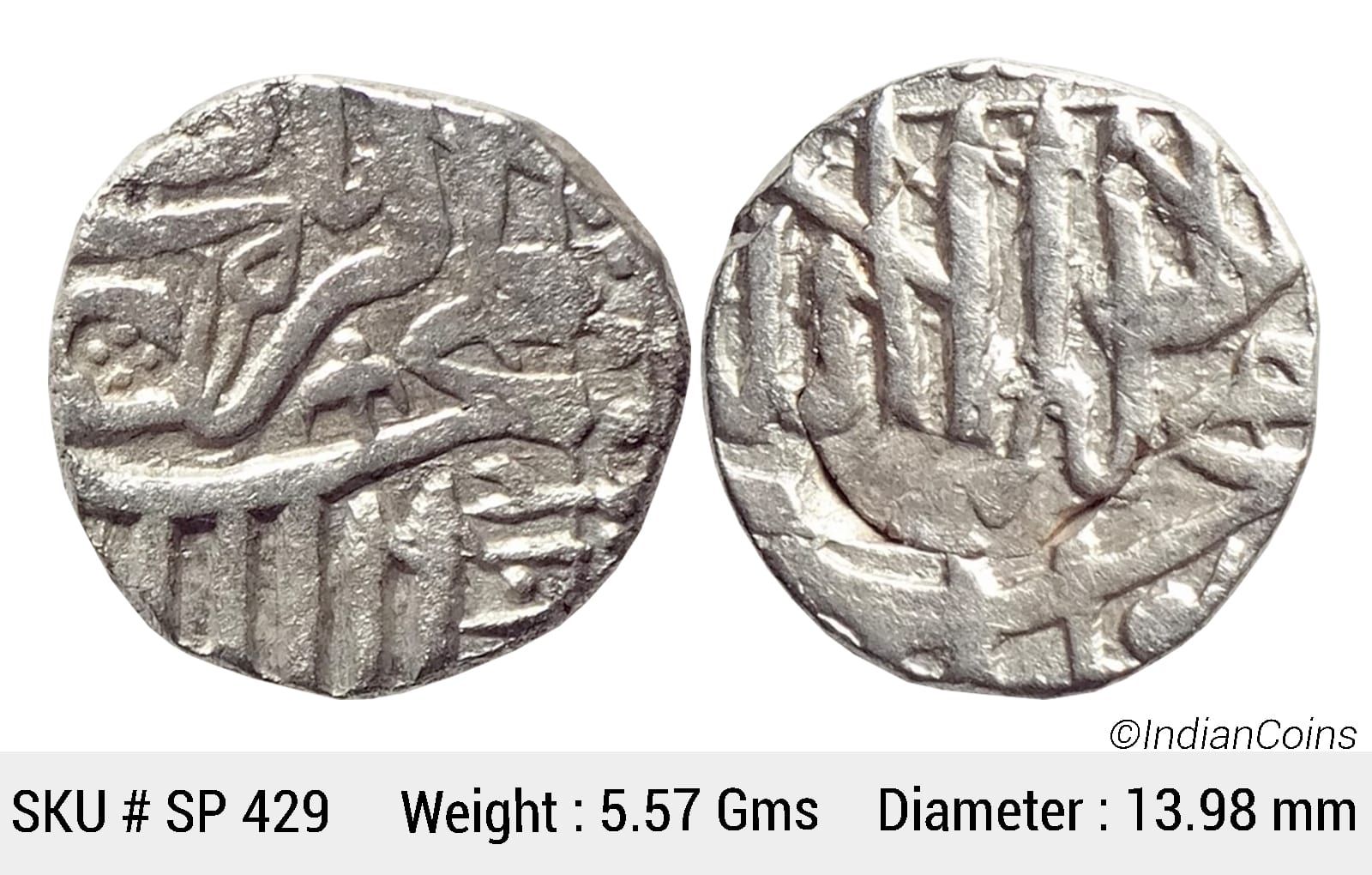 Mughal Akbar Mahmudi Coinage Silver Mahmudi Mulher Mint AH 1012 SP 429