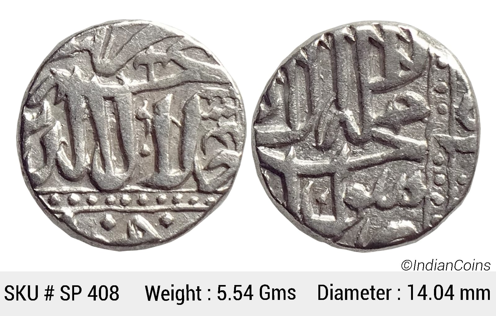 Mughal Akbar Mahmudi Coinage Silver Mahmudi Mulher Mint SP 408