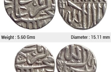 Mughal Akbar Set of 2 coins Silver Mahmudi & 1/2 Mahmudi Mulher Mint SP 394