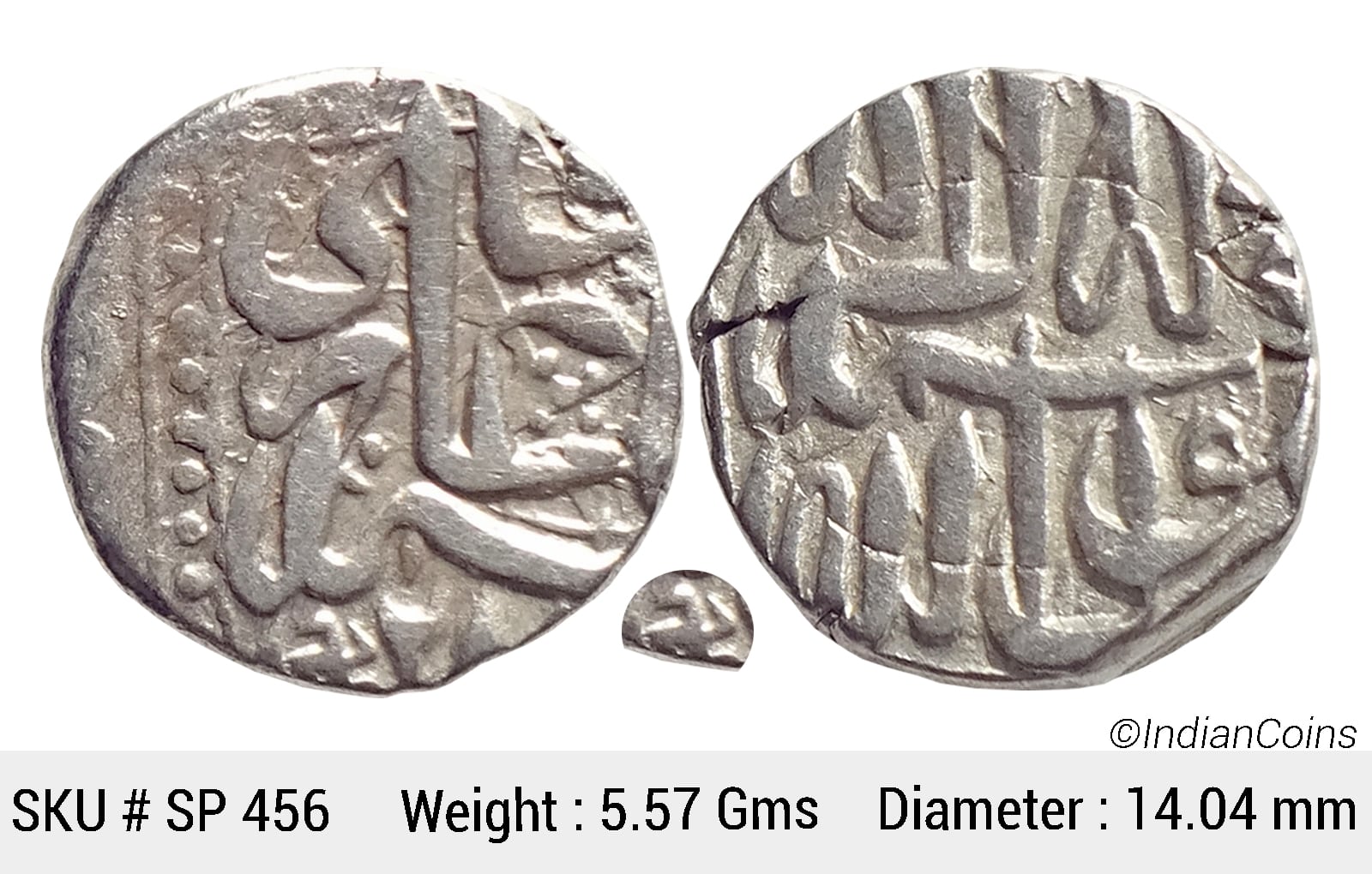 Mughal Akbar Silver Mahmudi Mulher Mint Anti clock wise “Swastik” as a mint mark SP 456