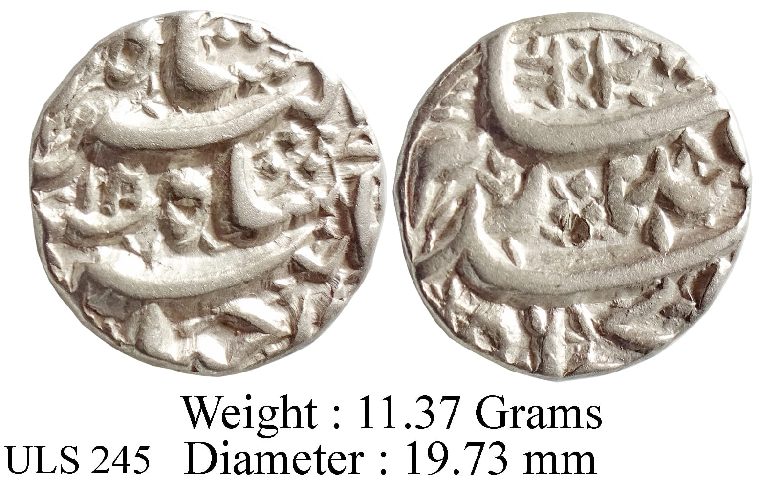 Mughal Jahangir Qandhar Mint Deep Strike AH 1029 RY 15 KM 142.2 Silver Rupee Coin ULS 245
