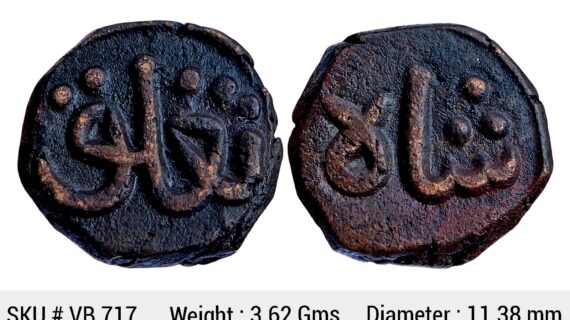 Delhi Sultan Ghiyath Al-Din Tughluq Copper Paika VB 717