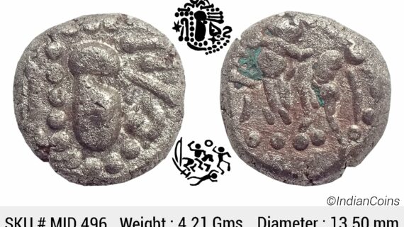 Paramaras of Malwa Gadhiyya paisa Debased Silver (Billon) Dramma MID 496