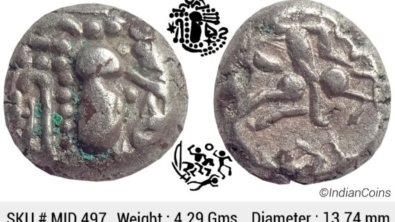 Paramaras of Malwa Gadhiyya paisa Debased Silver (Billon) Dramma MID 497
