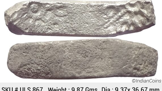 Ancient Punch Marked Coinage Gandhara Mahajanapada Bent Bar Silver 1 Shatamana ULS 867
