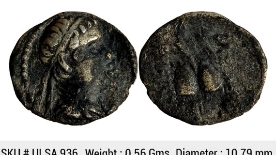 Ancient Indo-Greeks Eucratides I Silver Obol ULSA 936