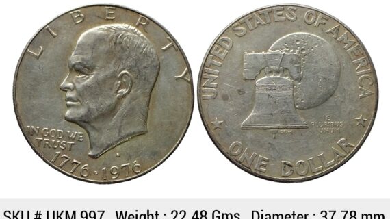 United States 1976 AD 1 Dollar Denver Mint Copper-nickel clad copper UKM 997