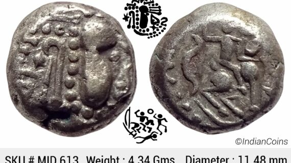 Paramaras of Malwa Gadhiyya paisa Debased Silver (Billon) Dramma MID 613