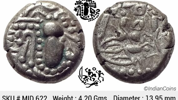 Paramaras of Malwa Gadhiyya paisa Debased Silver (Billon) Dramma MID MID 622