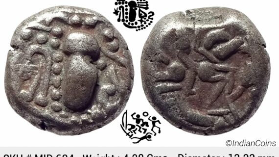 Paramaras of Malwa Gadhiyya paisa Debased Silver (Billon) Dramma MID 624