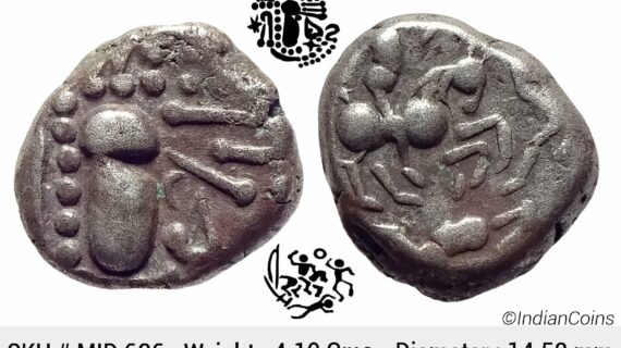 Paramaras of Malwa Gadhiyya paisa Debased Silver (Billon) Dramma MID 626