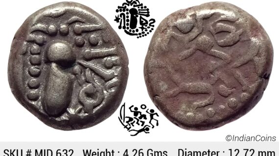 Paramaras of Malwa Gadhiyya paisa Debased Silver (Billon) Dramma MID 632