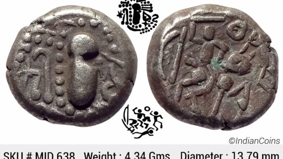 Paramaras of Malwa Gadhiyya paisa Debased Silver (Billon) Dramma MID 638