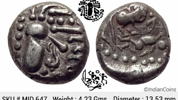 Paramaras of Malwa Gadhiyya paisa Debased Silver (Billon) Dramma MID 647
