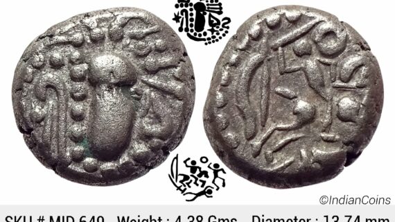 Paramaras of Malwa Gadhiyya paisa Debased Silver (Billon) Dramma MID 649