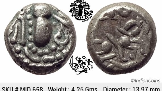 Paramaras of Malwa Gadhiyya paisa Debased Silver (Billon) Dramma MID 658