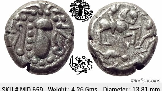 Paramaras of Malwa Gadhiyya paisa Debased Silver (Billon) Dramma MID 659