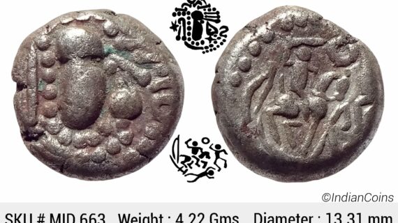 Paramaras of Malwa Gadhiyya paisa Debased Silver (Billon) Dramma MID 663