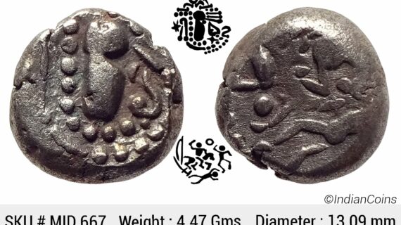 Paramaras of Malwa Gadhiyya paisa Debased Silver (Billon) Dramma MID 667