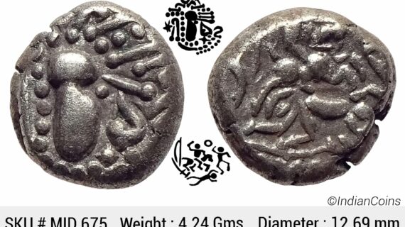 Paramaras of Malwa Gadhiyya paisa Debased Silver (Billon) Dramma MID 675