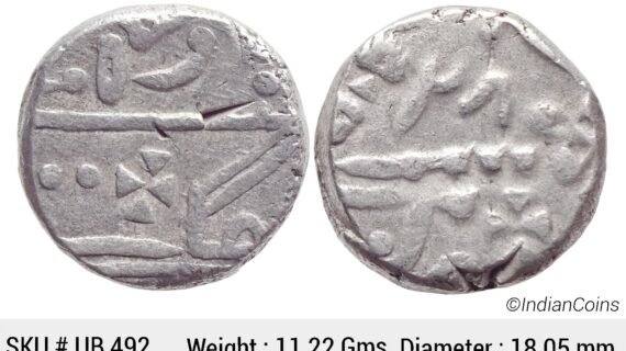 IPS Kotah State Chattar Singh INO Queen Victoria Nandgaon Mint Silver Rupee UB 492